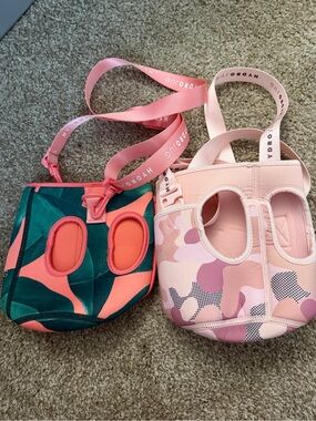 Hydro Flask Pink & Coral Neoprene Bottle Sling Duo